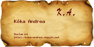 Kóka Andrea névjegykártya